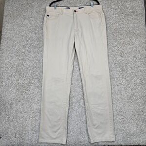 Stitch golf pants Mens 36x34 (fits 36x32)  Chinos 5 Pocket Sterling Beige